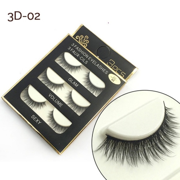 3pr Mink 3D False Lashes~Natural Thick Look! - Picture 2 of 8